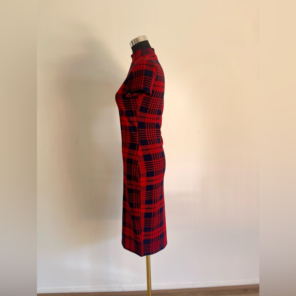 Tartan midi turtle neck dress - Picture 7 of 8